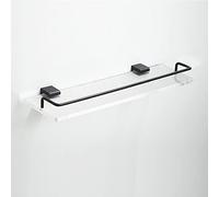 Carrito De Ducha Estante De Baño Acrílico Espacio Estantes Flotantes De Aluminio Con Barra Para Toallas Tocador A Prueba De Herrumbre Montado En La Pared Estante De Almacenamiento De Productos Cosméti