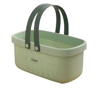 Carrito de ducha portátil, carrito de baño, cesta de ducha, cesta de almacenamiento de plástico con asa, cesta organizadora portátil para baño, cocina, dormitorio, bolsa de ducha verde, carrito de bañ