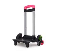 Carrito de equipaje plegable con 6 ruedas, carrito de mano con ruedas para bolsas escolares, mochila de equipaje