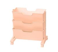 Carrito de estantería móvil | Estantería móvil de 3 niveles | Carrito organizador de archivos rodante para libros de texto de aperitivos de documentos