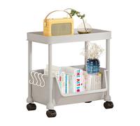 Carrito de estantería móvil, organizador de cuidado de la piel con ruedas, estante de maquillaje rodante para dormitorio, para interiores, hogar, estudio, escuela, oficina, documentos, DVD, laptop