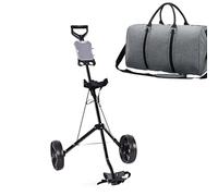 Carrito de Golf, Carrito de Caminar de Golf | Carro Plegable de Hierro 2 Ruedas | Accesorios Deportivos Exteriores Portátiles, Accesorio Ligero para Interior, Exterior