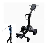 Carrito de golf eléctrico - Carrito robótico inteligente plegable con control de aplicación, seguimiento automático, alcance de hasta 40 km para campos de golf