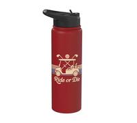Carrito de golf para fanáticos del golf, con cita divertida, paseo o muere, golf Stainless Steel Insulated Water Bottle