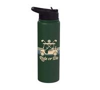 Carrito de golf para fanáticos del golf, con cita divertida, paseo o muere, golf Stainless Steel Insulated Water Bottle