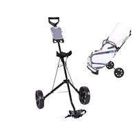 Carrito de golf plegable - Carrito de mano plegable de hierro de 2 ruedas - Accesorios portátiles ligeros para deportes al aire libre, accesorio de soporte de exhibición ligero, para asfalto