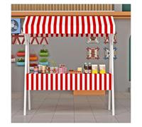 Carrito de helado portátil con toldo, quiosco plegable con ruedas para alimentos, bebidas y aperitivos, cabina de mercado móvil de agricultores