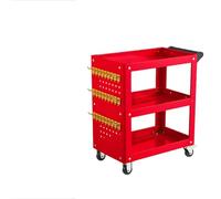 Carrito de herramientas rodante, carrito mecánico de 3 niveles con tablero de clavijas, capacidad de 880 libras con ruedas, ideal para garaje, taller, almacén, taller de reparación