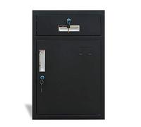 Carrito de herramientas rodante con cajón de 2 capas, resistente al óxido, multifuncional, fácil de mover con ruedas, ideal para taller o cobertizo de herramientas, color negro