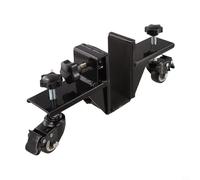 Carrito de instalación de puerta, carrito colgante de puerta de acero resistente con ruedas giratorias de 360°, plantilla de elevador de panel ajustable para puertas precolgadas y de losa, 0-5,5 cm de