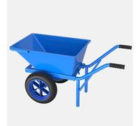 Carrito de jardín de doble rueda resistente para plantas de agua del suelo, hojas y escombros, acero e con neumáticos para un fácil transporte y durabilidad