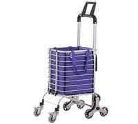 Carrito de la compra de aluminio plegable ligero para transporte de comestibles y escalada, versátil para un fácil transporte y almacenamiento