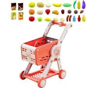 Carrito de la compra de juguetes para niños, carrito de la compra con juego de comida, cocina infantil, juego de rol para clasificar, juego de rol, accesorios educativos, edad 1 - 3 años mayores, casa