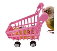 Carrito de la compra de pájaros, carrito de la compra de loros, carrito de compras Parakeet Intelligence Supermarket | Juguete de rompecabezas de papagayo de pájaros, carrito de la compra, juguete de