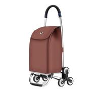 Carrito de la compra ligero, Carro de supermercado plegable 6 redondo multicolor 91x32cm(Bruin)