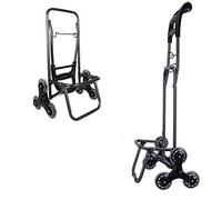 Carrito de la compra ligero y plegable - Carrito utilitario para subir escaleras con ruedas giratorias y bolsa impermeable - Carrito rodante versátil para un fácil transporte y compras de comestibles