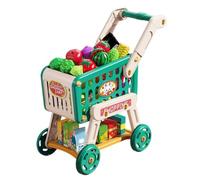 Carrito de la compra para niños Juguetes educativos de rol con comida de | Juguetes Carro De Compras Juego De Cocina Actividades De Aprendizaje Preescolar Juegos Interactivos Para Niños Cumpleaños