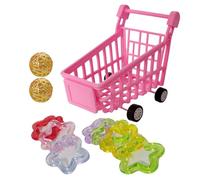 Carrito de la compra para pájaros | Carrito de mano de supermercado para loros, pequeño carrito de la compra juguete para jugar y entrenar periquitos, cacatúas, loros, conures