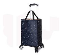 Carrito de la compra plegable aislado con 4 ruedas giratorias, aleación de aluminio desmontable, refrigerador para supermercado, viajes y picnic
