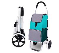 Carrito de la compra plegable, Collapsible Shopping Cart With Removable Bag 2 20cm Silent Wheels 40L 50kg Multicolor(E)