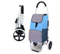 Carrito de la compra plegable, Collapsible Shopping Cart With Removable Bag 2 20cm Silent Wheels 40L 50kg Multicolor(C)