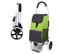 Carrito de la compra plegable, Collapsible Shopping Cart With Removable Bag 2 20cm Silent Wheels 40L 50kg Multicolor(D)