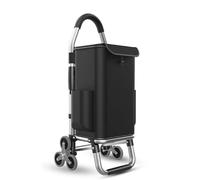 Carrito de la compra plegable con 3 ruedas, escalador, perfecto para comestibles y lavandería, rueda triangular silenciosa para una fácil maniobrabilidad