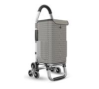 Carrito de la compra plegable de 36 L, marco de aluminio duradero, 6 ruedas, capacidad de 50 kg, ideal para compras, camping y actividades al aire libre (diseño a cuadros)