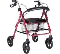 Carrito de la Compra Plegable de 4 Ruedas, Andador Andador con Sistema de Freno Doble, Andador rodante médico con Cesta para Personas Mayores Interesting