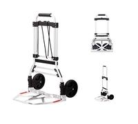 Carrito de la compra plegable de aleación de aluminio resistente para comestibles, soporta hasta 90 kg, diseño ligero y portátil para un fácil transporte