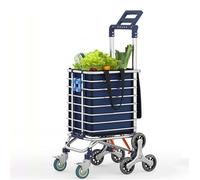 Carrito de la compra plegable resistente con 8 ruedas para escalera, bolsa impermeable extraíble (45 L) versátil carrito de comestibles para un fácil transporte (color: C)