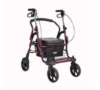 Carrito de la compra portátil ligero plegable con asiento para ancianos, carrito de cuatro ruedas, patinete para caminar y comprar comestibles