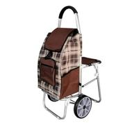 Carrito de la compra resistente, portátil y resistente, carrito rodante para lavandería de comestibles y recados, ergonómico, ligero, fácil de almacenar, ideal para compras y uso diario
