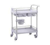 Carrito de laboratorio - 2 estantes de 53 x 38 x 14 cm - 2 cajones - 40 kg | Steinberg Systems