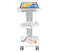 Carrito de laboratorio con ruedas, con enchufes, carrito de clínica, bandeja para instrumentos, carrito dental, carrito auxiliar, carrito dentista, carro de instrumentos médicos, carro de instrumentos