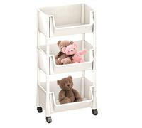 Carrito de libros con ruedas - Gabinete de almacenamiento multicapa para espacios pequeños, estantería estrecha y organizador de utilidad para juguetes, libros y artículos del hogar - Estante móvil