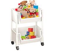 Carrito de libros con ruedas - Gabinete de almacenamiento multicapa para espacios pequeños, estantería estrecha y organizador de utilidad para juguetes, libros y artículos del hogar - Estante móvil