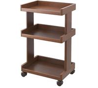 Carrito de madera con ruedas, organizador de libros para niños de 2 a 4 niveles, almacenamiento de biblioteca que ahorra espacio para el hogar y la guardería