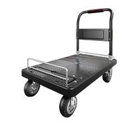 Carrito de mano plegable con ruedas, carrito de plataforma portátil para mudanza, carrito rodante utilitario para el hogar, fábrica, supermercado, almacén