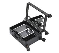 Carrito de Maquillaje con Ruedas, Maleta de Maquillaje Profesional, Maletín para Cosméticos, Maletín de Peluquería, Organizador de Maquillaje, con Ruedas giratorias de 360° (Size : A)