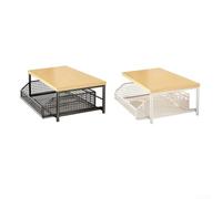 Carrito de microondas, estante de almacenamiento de cocina rodante de 2 niveles con cesta extraíble, soporte móvil con ruedas bloqueables para espacios pequeños (blanco)