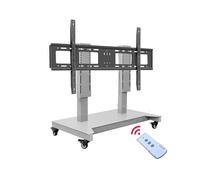 Carrito de montaje motorizado para TV, soporte móvil de altura ajustable con ruedas para televisores de 52 a 100 pulgadas, elevador eléctrico, memoria de 4 pasos, soporte de TV gris para uso doméstico