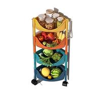 Carrito de organización Estante esquinero de cocina, de piso a techo, multicapa, for el hogar, estante for frutas y verduras, suministros, cesta de almacenamiento for verduras, coche de almacenamiento