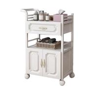 Carrito De Peluquería, Carrito Herramientas Dos Pisos, Estante Almacenamiento Portátil Acero Con Ruedas, For Sala Estar, Baño Y Oficina(Color 4)