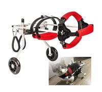 Carrito de perro ligero y ajustable, silla de ruedas portátil de aleación de aluminio para perros paralizados, ayuda a la movilidad de mascotas (grande), solución ajustable para cochecito de mascotas