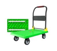 Carrito de plataforma de acero resistente con ruedas, plegable, multifuncional, para transporte de mercancías, carrito de transporte duradero para un fácil movimiento