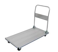 Carrito de plataforma de acero resistente plegable de aluminio con mango extendido, plataforma rodante para mover carrito multifuncional sobre ruedas