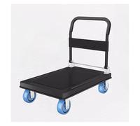 Carrito de plataforma plegable, carro rodante de alta resistencia, carrito de almacenamiento versátil con ruedas silenciosas TPR (negro, 73 x 47 x 80 cm), perfecto para mover y transportar mercancías