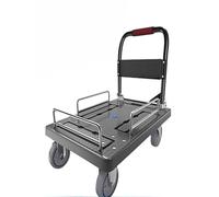 Carrito de plataforma plegable de alta resistencia con ruedas de freno, plataforma utilitaria de alta capacidad para un fácil transporte y almacenamiento, perfecto para mover mercancías y suministros