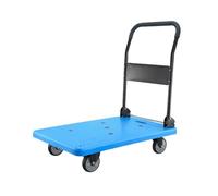 Carrito de plataforma plegable ultra silencioso, carrito de transporte de 4 ruedas, carrito portátil para una fácil carga y almacenamiento, ideal para cargas pesadas y tareas de movimiento.